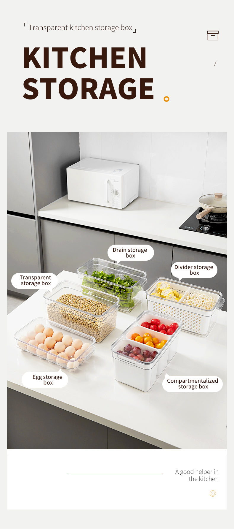 Cajas organizadoras de Refrigerador (5 pzs)